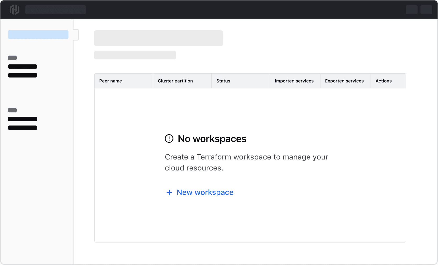 Null data set within a table